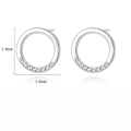 Miniatyrbilde 2 av 3: Øredobber Donut S925 Sterling Sølv for Utstilling (W)