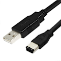 Miniatyrbilde 2 av 2: JUNSUNMAY 1,8 m Firewire IEEE 1394 6-pin hann til USB 2.0 hann adapterkabel (W)
