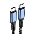 Miniatyrbild 1 av 5: USB 3.2 Type-C nylonflätad datakabel 20 Gbps 0,5 m