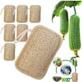 Pikkukuva 1 / 5: Luomusieni-luffa 6 kpl, 100 % luomua, biohajoava ja kompostoitava, luonnollinen ympäristönsuojelu, keittiö, kylpyhuone, retkeily (L)