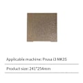 Miniatyrbild 3 av 5: Byggplatta PEI-ark 241x254MM Dubbelsidig fjäderstålplåt för Prusa I3 MK3/MK3S/MK4 3D-skrivare (W)