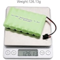 Miniatyrbillede 5 af 5: Genopladelig batteri 7.2v 2400mah Ni-mh Aa med Sm-2p 2-polet stik og USB-opladerkabel til RC-lastbiler WG