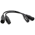 Miniatyrbillede 1 af 5: XLR Han 3 Pin til XLR Hun 5 Pin og XLR Hun 3 Pin til XLR Han 5 Pin Lydkabel, til Mikrofon (W)