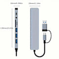 Pikkukuva 3 / 5: USB C -moniporttikeskitin 8 in 2, virtalähteellinen USB C -moniporttisovitin näppäimistölle (W)