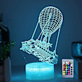 Miniatyrbilde 1 av 5: Spillrom nattlys lampe 3d visjonseffekt LED nattlys skrivebord bordlampe fjernkontroll --- Battle Bus