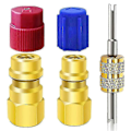 Miniatyrbillede 2 af 5: R12 til R134a Aircondition Påfyldningsventil Adapter Retrofit Kit Inklusive Koblinger (W)