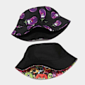 Miniatyrbillede 3 af 4: Sød Bucket Hat Strand Fiskerhatte til Kvinder, Vendbar Dobbeltsidet Unisex (Burger-Blå) (W)
