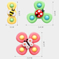 Miniatyrbild 2 av 5: Fidgetleksaker, 3-pack Sugproppsleksak, Roligt Insektsmönster, Vattenleksak för Barn, Småbarn, Sensorisk Leksak, Baby 1 År