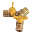 Miniatyrbillede 2 af 5: 2-vejs Gasrørskonnektor Splitter Massiv Messing Y-stykke Samlingsstykke (W)