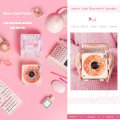 Pikkukuva 5 / 5: The Waves vinyylisoitin, Wave retro vinyylilevysoitin langaton Bluetooth-kaiutin {FW} Pink