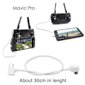 Pikkukuva 4 / 5: STARTRC 10cm USB-C / Type-C - Micro USB -muunnin Datakaapeli DJI Mavic Mini / Air, Shark -kaukosäätimelle (V)