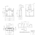 Miniatyrbillede 5 af 5: 10 stk. Micro USB Type B Hun Socket 180 Grader 5-Pin SMD SMT Lodde Jack (W)