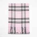 Miniatyrbillede 1 af 5: Lyserød Plaid Blomme Fjer Superblød Luksuriøs Cashmere Feel Unisex Vintertørklæde til Mænd og Kvinder
