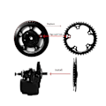 Miniatyrbilde 4 av 5: Elektrisk Sykkel Ebike Kjedehjul Kjedering 42T Kjedehjul for TSDZ2 TSDZ-2B Mid Drive Motor Chai (W)