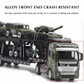 Miniatyrbild 5 av 5: Armélastbilsleksaker Bilar för pojkar Tank Militärlastbil Fordon Minibilsleksaker för barn Flicka Pojke Lek (W) Army Green