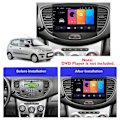 Miniatyrbillede 5 af 5: Til I10 2008-2011 9 Tommer 2 Din Bil Instrumentbræt Ramme Radio Fascia Dash MP5 Afspiller DVD Adapter Panel (W)