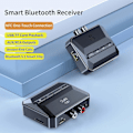 Miniatyrbillede 2 af 5: NFC Bluetooth-modtager, Bluetooth 5.3 Aux-adapter til bil, trådløs audiomodtager til hjemmestereo/