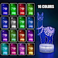 Miniatyrbillede 2 af 5: Lama 3D Illusion Natlampe, Alpaka Lampe 16 Farveskiftende Fjernbetjening & Touch Kontrol Natlampe Soveværelsesindretning Lama Gaver Som Fødselsdags Ch (W)
