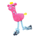 Miniatyrbild 3 av 5: Plush Leksak Giraff för Hundar, Säker Flanellrep för Tandvård, Söt Rosa