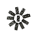 Miniatyrbild 3 av 5: Dominospel / Domino i ask – Trä (W)