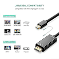 Pikkukuva 2 / 4: Mini DisplayPort - HDMI 4K 1,8 m kaapeli MacBook Pro Surface Pro -näytölle (V)