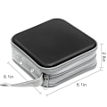 Miniatyrbilde 4 av 5: CD-Etui, 40 Kapasitet CD/DVD-Etui Holder Lommebok Hard Plast DVD Disk Etui Oppbevaringsmappe for Bil Hjemmekontor Reise (Svart) (W)
