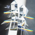 Miniatyrbilde 4 av 5: 4 stk Klare Trekantede Prismer for Regnbue Lys Krystall Optiske Prismer Glass Fysikk Undervisning Refraksjon