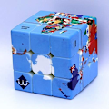 Miniatyrbilde 3 av 5: Speed Cube Verdenskart Design Magisk Cube, IQ Spill Puslespill Relief Effekt Voksen Leke, 5.6cm/2.2