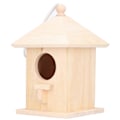 Miniatyrbillede 1 af 5: Lille Træ Fuglefoderhus til Haveartikler til Kæledyr (B)
