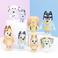 Miniatyrbilde 2 av 2: 8 stk. Tegneserie Bluey Flyttbare Dukker PVC Leker Action Samlemodell Figurer