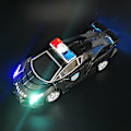 Pikkukuva 4 / 4: Muuntuva poliisiauto värikkäillä valoilla ja musiikilla, 12V, 6V, suuri koko (L)