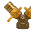 Miniatyrbillede 4 af 5: 2-vejs Gasrørskonnektor Splitter Massiv Messing Y-stykke Samlingsstykke (W)