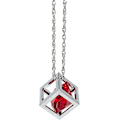 Miniatyrbillede 4 af 5: Rød Diamant Terning Krystal Bil Bakspejl Charms, Bling Bil Ac