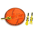 Miniatyrbild 1 av 4: kryc Bulldozer Grävmaskin Skovl Småbarns Tallrikar Bordspors Set Baby Tallrikar Hållbara 3-pack Barnbestick Tre Set