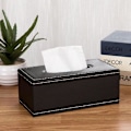 Miniatyrbilde 3 av 5: Barsinfi Lær Kleenex Boksholder Med Magnetisk Bunn Vevboks Deksel Fw Black