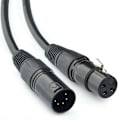 Miniatyrbillede 4 af 5: XLR Han 3 Pin til XLR Hun 5 Pin og XLR Hun 3 Pin til XLR Han 5 Pin Lydkabel, til Mikrofon (W)