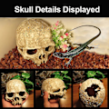 Miniatyrbilde 3 av 5: Akvarium Hodeskalle Dekor - Resin Akvarium Dekorasjoner Hule Betta Fisk Gjemmested Reptilhus For Små Fisk Og Reker