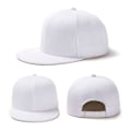 Miniatyrbilde 2 av 2: Hvit Snapback Caps med Spenne hvit (W)