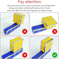 Miniatyrbilde 5 av 5: LED Stabel Nattelys, 7-Farge Induksjonslås Skrivebordslampe, 3D DIY Magic Blocks Puslespill Lampe for Barn & Tenåringer, Soveromsdekor