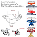 Miniatyrbild 4 av 5: 1-tums till 2,5-tums kulventilspärr Globe Gas Tank Valve Gate Valve Handwheel Switch Säkerhetslås Skydd fw
