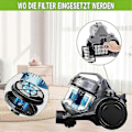 Miniatyrbillede 3 af 5: HEPA Filter Udskiftning til Bosch BBZ152EF Serie 2 BGC05 BGS05 BGC05A320 BGC05A220A Støvsuger (W)