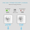 Miniatyrbild 3 av 5: iPhone Snabbladdare USB-C - 20W PD Snabbladdare med 2m USB-C till Lightning-kabel, kompatibel med iPhone 14 [fw]
