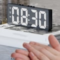 Miniatyrbild 4 av 5: Digital (batteridriven) eller USB-driven bords klocka Snooze nattläge 12/24h elektronisk LED-klocka [FW] Black
