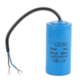 Pikkukuva 1 / 5: 200uF 250V AC CD60 Käyttökondensaattori johdolla moottorin ilmakompressorille p (W)