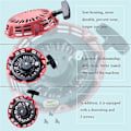Miniatyrbilde 5 av 5: Startkabelmontering for GX200 GX160 5.5 6.5HP Motor med Buet Stanghake 28400-Z4M-306ZB 27400-Z1 Red Black