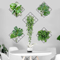 Miniatyrbillede 5 af 5: 3D vægklistermærker med grønne planter, vægklistermærker med grønne planter, vaser med blomster, vægklistermærker til køkken, soveværelse, stue (A)