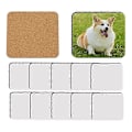 Miniatyrbillede 1 af 5: 12 stk. Sublimations firkantede coaster emner Bulk MDF emner Hardboard kork coasters Blank MDF kork coasters (B)
