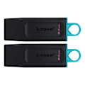 Miniatyrbilde 2 av 2: Kingston 64GB USB3.2 Gen 1 DataTraveler Exodia (svart + turkis) - 2 stk 10