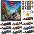 F1 Team 2025 Julekalender med 24 Legetøjsfigurer og Byggeklodser