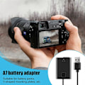 Miniatyrbillede 4 af 5: USB Opladerkabel NP-FW50 Dummy Batteri Fjederledning til A7 A7R A7S A7M A7II A7S2 A7M2 A7R2 A6500 A6 (W)